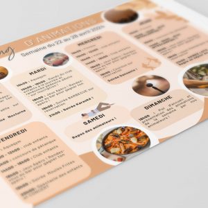 Planning animations gamme NATURE