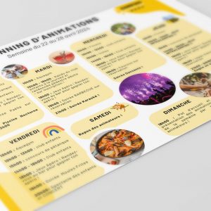 Template CANVA - Plannings d'animations GAMME SOLEIL