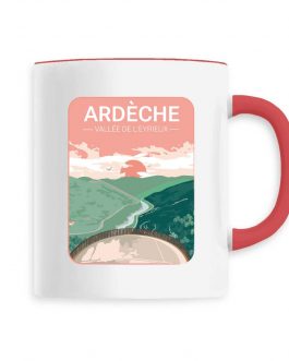Mug Céramique avec Anse de couleur – Ardèche Vallée de l’Eyrieux