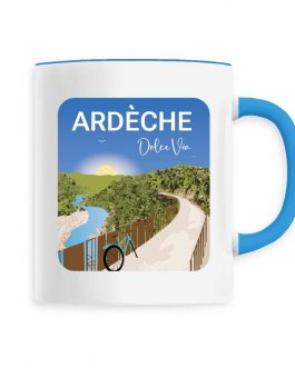 Mug Céramique avec Anse de couleur - Ardèche Dolce Via