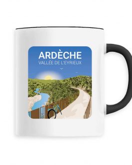 Mug Céramique avec Anse de couleur – Ardèche Dolce Via