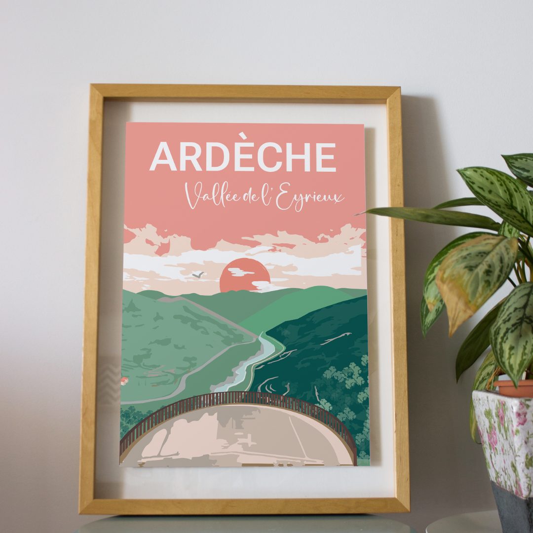Souvenir Cadeau Ardèche - Poster Belvédère de l'Eyrieux