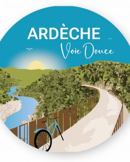 Autocollant Rond Voie douce de l’Eyrieux -Ardèche