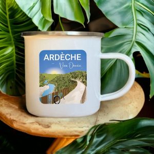 Mug métal Voie Douce Ardèche