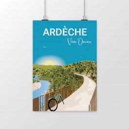 Poster Voie Douce – Ardèche