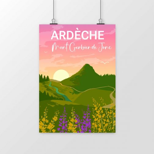 Poster Mont Gerbier de Jonc - Ardèche