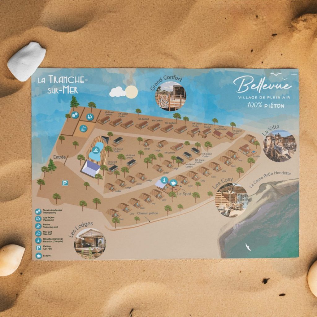 Plan camping Le Bellevue