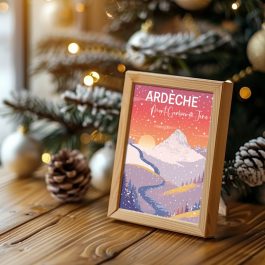 Poster Mont Gerbier de Jonc sous la neige