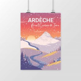 Poster Mont Gerbier de Jonc sous la neige