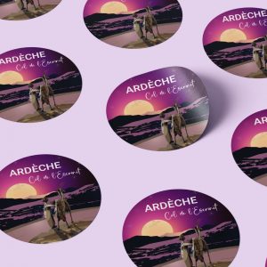 Autocollant extérieur Ardèche Col de l'Escrinet