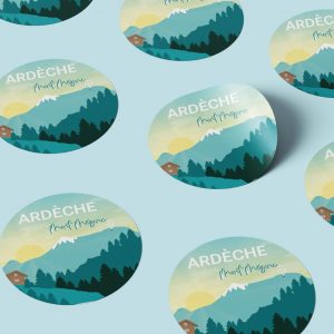Autocollant extérieur Ardèche Mont Mézenc