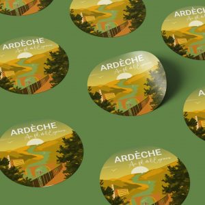 Autocollant extérieur Ardèche Au fil de l'Eyrieux