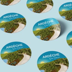 Autocollant extérieur Ardèche Voie douce