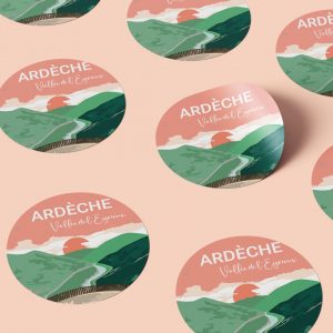 Autocollant extérieur Ardèche Vallée de l'Eyrieux