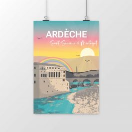 Poster -Saint-Sauveur-de-Montagut- Ardèche