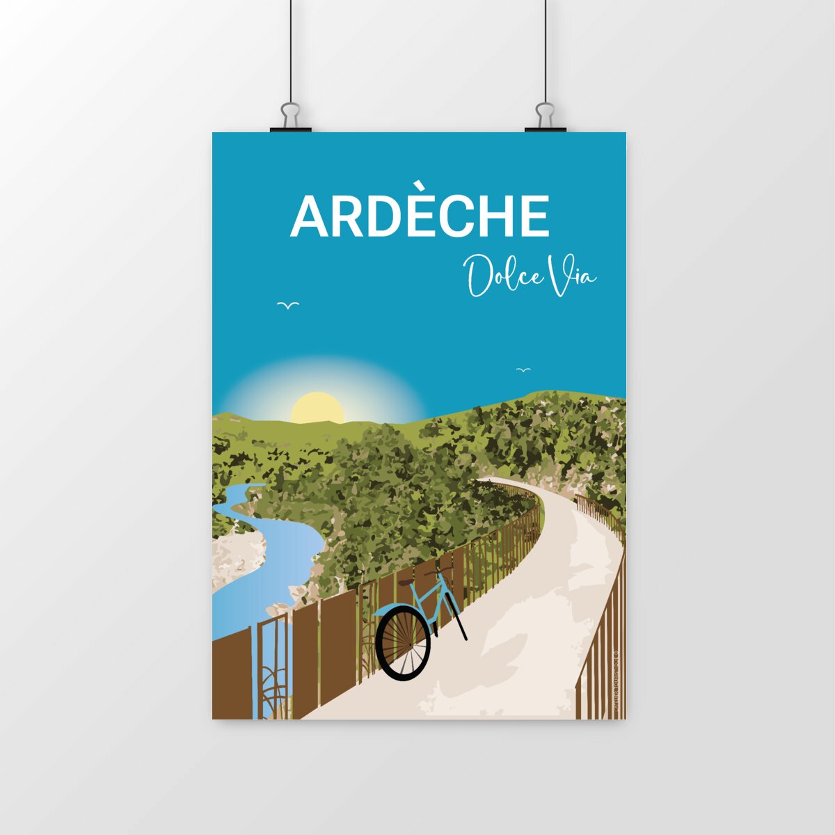 Poster Voie Douce - Ardèche